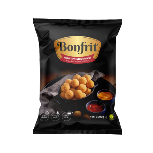 Bonfrit - Bonfrit Dondurulmuş Misket Patates Kroket 1 kg