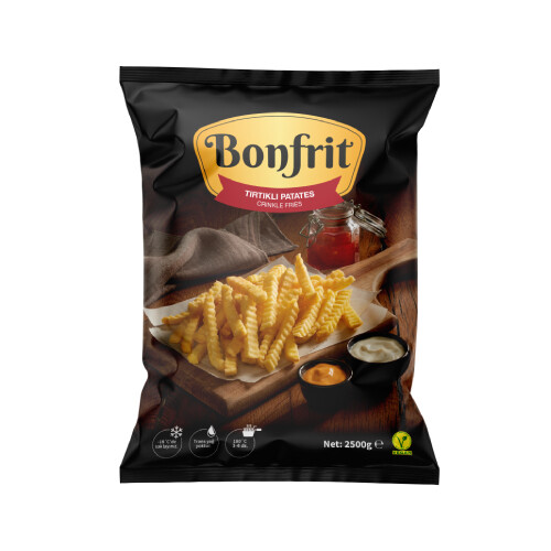Bonfrit - Bonfrit Dondurulmuş Tırtıklı Patates 2,5 kg