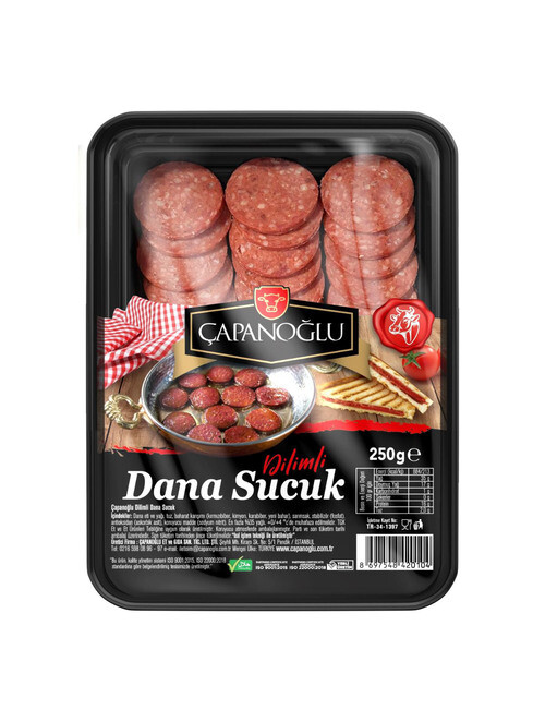 Çapanoğlu - Çapanoğlu Dana Sucuk Dilimli 250 gr