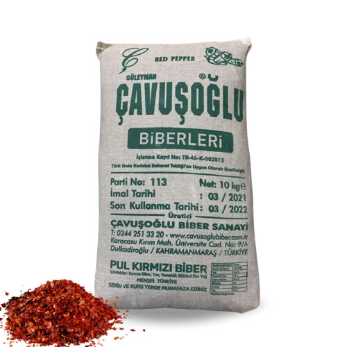 Çavuşoğlu Biber - Çavuşoğlu Pul Biber Yaprak 10 kg