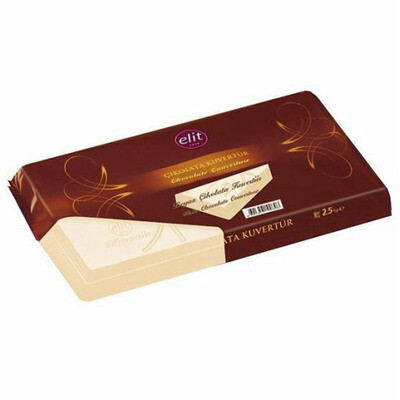 Elit Çikolata - Elit Çikolata Kuvertür Beyaz Fildişi 2,5 kg