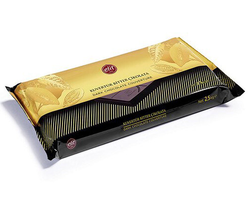 Elit Çikolata - Elit Çikolata Kuvertür Bitter 2,5 kg