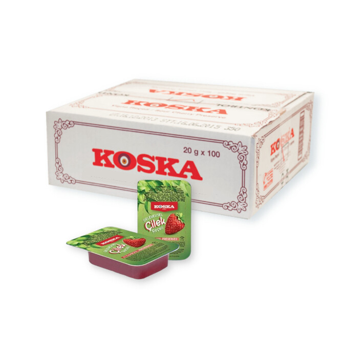 Koska - Koska Çilek Reçeli 20 grx100 Adet