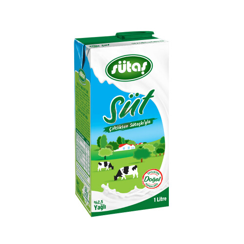 Sütaş - Sütaş Tam Yağlı %2,5 Süt 1 lt